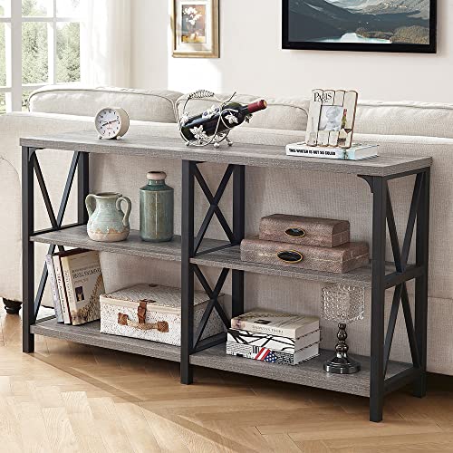 Sofa Table Grey Console Table for Living Room