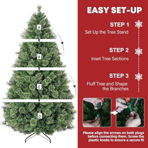 6 ft Prelit Christmas Tree with Pine Needle