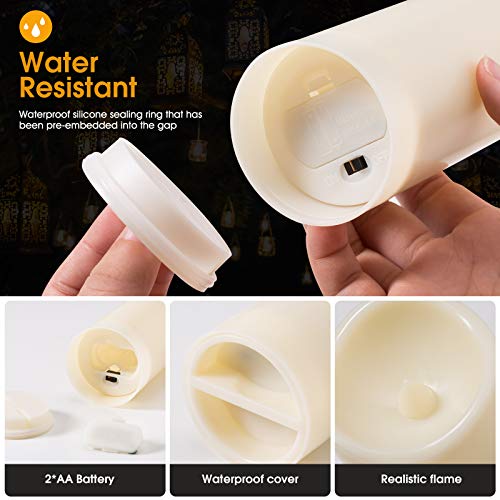 Waterproof Flickering Flameless Candles (12 Count)
