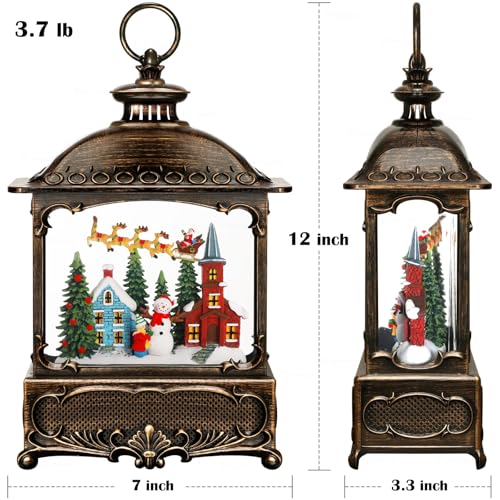 Christmas Snow Globe Lantern Christmas Village Decorations Indoor
