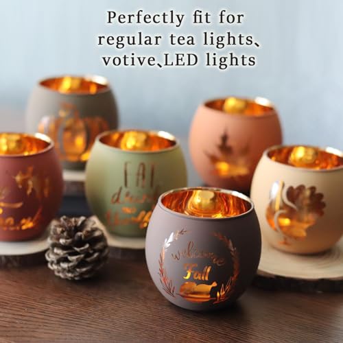 Thanksgiving Votive Candle Holder Set of 12 (6 Count)