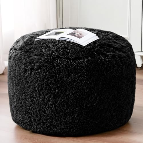 Round Stuffed Pouf Ottoman