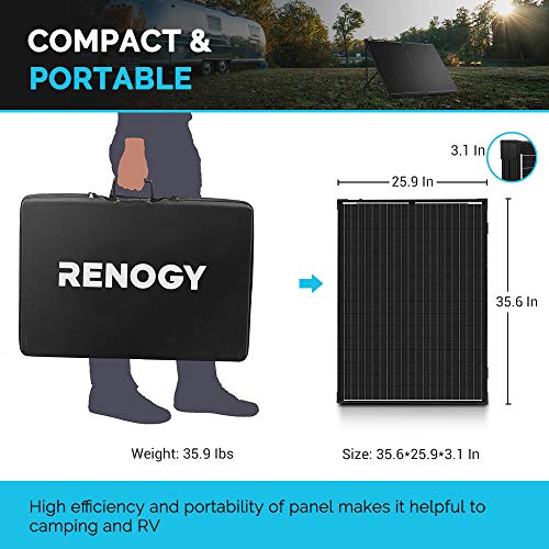 200W 12V Portable Solar Panels Suitcase with Waterproof 20A Charge Controller