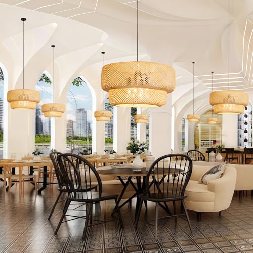 Woven Bamboo Pendant Light