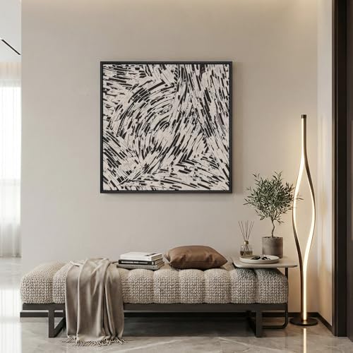 Framed Black and White Abstract Wall Art