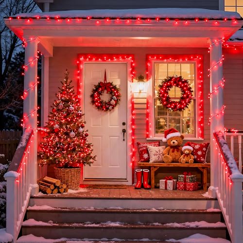 163 FT 500 LED Red Halloween String Lights Indoor Outdoor (163 Foot)