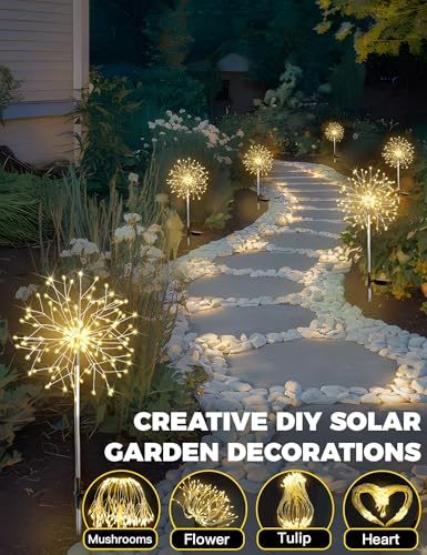 Solar Garden Lights Outdoor Waterproof Decorative (4 Count)