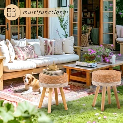 Handwoven Outdoor Ottoman