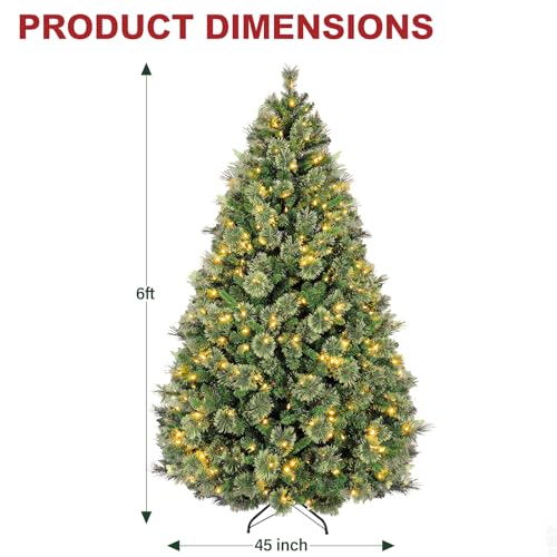 6 ft Prelit Christmas Tree with Pine Needle