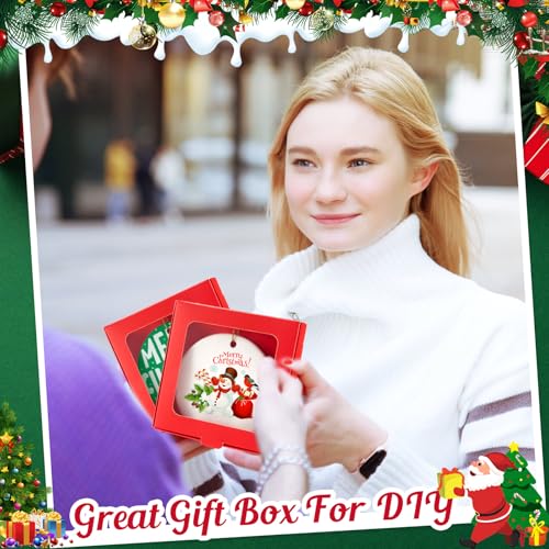 25 Pcs Christmas Sublimation Ornament Blanks Box (25 Count)