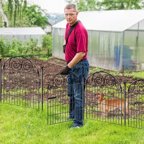 Tall Garden Fence with Gate (4 Count)
