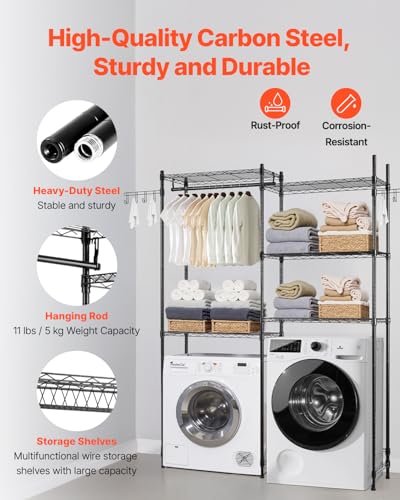 Over The Washer and Dryer Storage Shelf (5 Count)