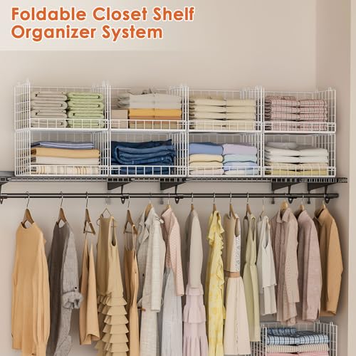 8 Tier Stackable Closet Organizers and Storage Shelves