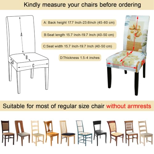 Pattern Chair Covers for Dining Room Set of 2