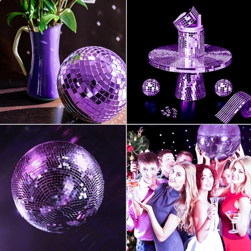 Mirror Mosaic Disco Tiles Self Adhesive Glass (6 Count)
