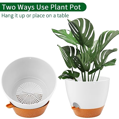 12 Inch Self Watering Hanging Planter