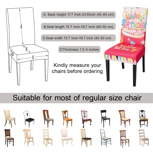 Birthday Chair Covers for Dining Room Set of 6
