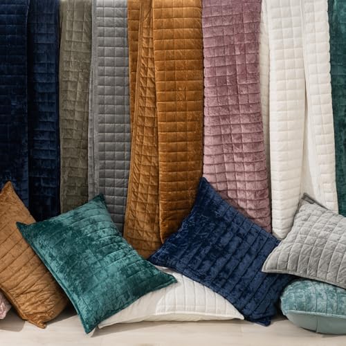 Channel Box Stitch Velvet Quilt Set