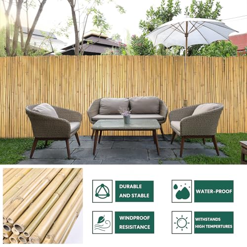 Natural Bamboo Fence 3ft H x 8ft L x 0.7In D