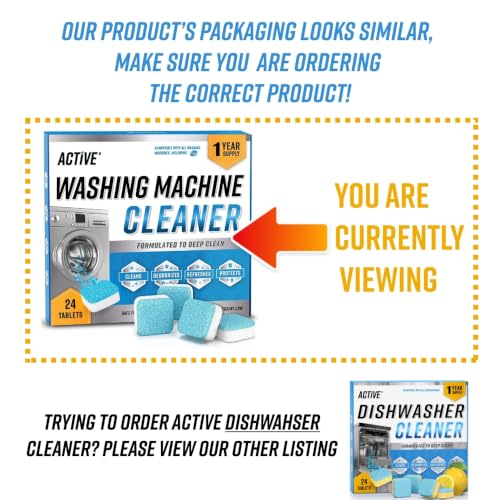 Washing Machine Cleaner Descaler 24 Pack (24 Count)