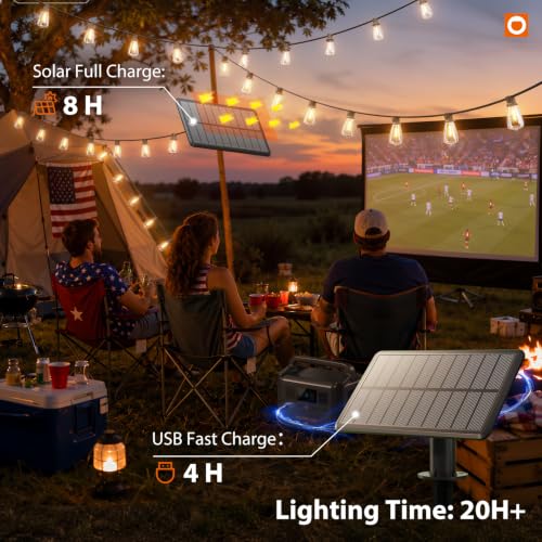 72FT Solar String Lights Outdoor (78 Foot)