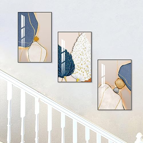 Wall Art Set of 3 Frames Canvas Wall art Decor Abstract Minimalism Natural Style Art Mural Posters & Prints (3 Count)
