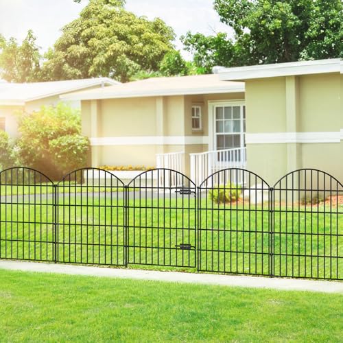 Metal Garden Fence with Gate 36 in x 23.3 ft