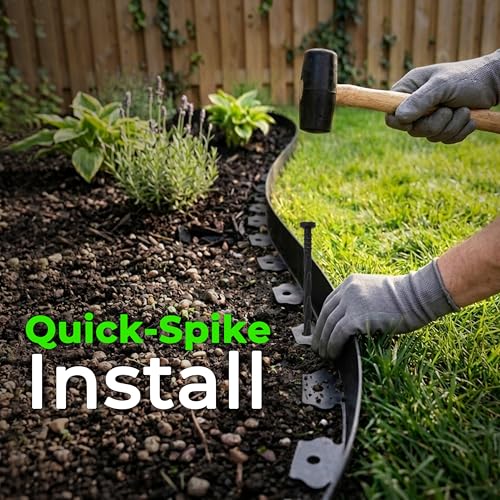 1.5" x40' Landscape Edging Kit with 40 Spikes