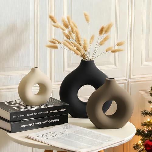 Ceramic Vase Home Table Decor (3 Count)