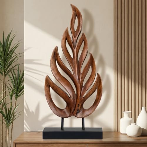 Wooden Leaf Sculpture