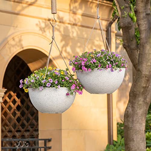 Large Hanging Planters for Outdoor Plants (2 Count)