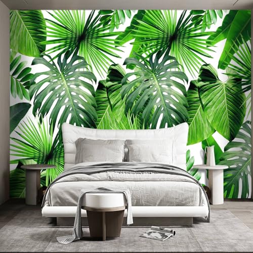 Tropical Green Botanical Leaf Wallpaper Bedroom Plant Mural Room Decor Living Room tv Background Large wall Mural