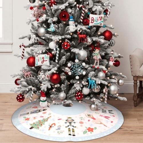 36" Cute Nutcracker Christmas Tree Skirt