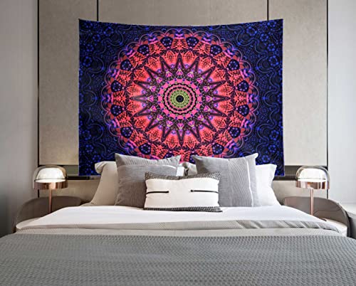 Blacklight Mandala Tapestry