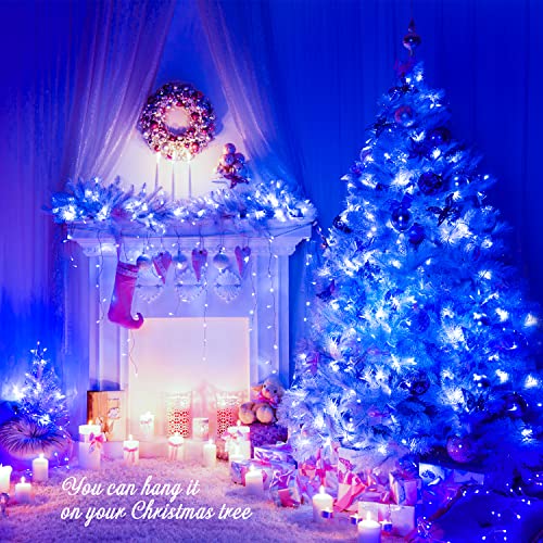 8 Modes 163 FT 500 LED Blue Christmas Lights Outdoor Waterproof (163 Foot)
