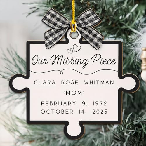 Personalized Our Missing Piece Christmas Ornament