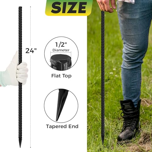 24 inches Straight Rebar Stakes 18 (18 Count)