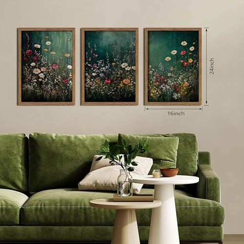Vintage Wildflower Wall Art Set of 3 (3 Count)