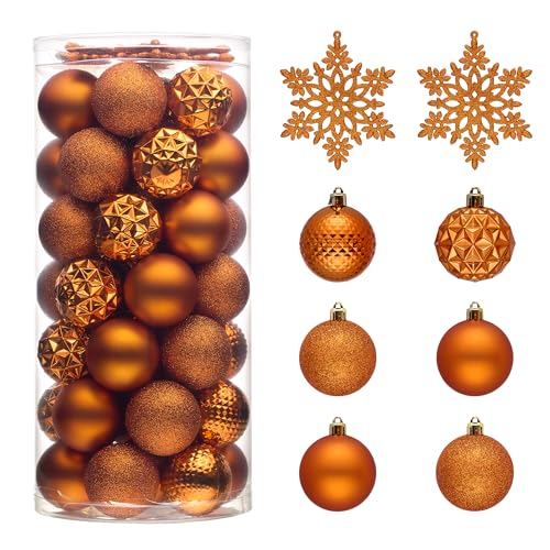 50ct Christmas Tree Decorations Ball Ornaments 2.36 Inches (50 Count)