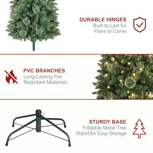 6 ft Pencil Prelit Christmas Tree with Pine Needles