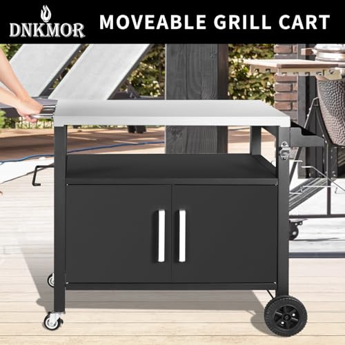 Dining Cart Table with Big Storage Cabinet