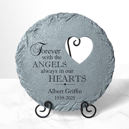 Personalized Always in Our Hearts Memorial Garden Stone