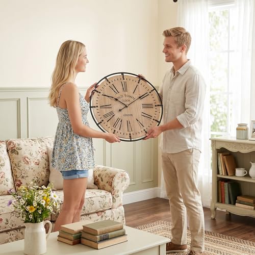 20 Inch Large Farmhouse Wall Clock