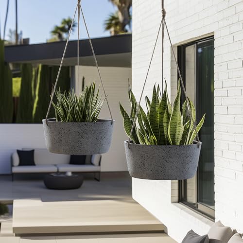 Large Hanging Planters for Outdoor Plants (2 Count)