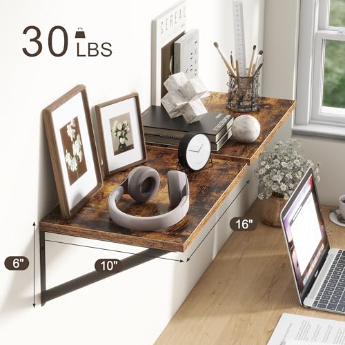 10 Inch Deep Floating Shelves (2 Count)