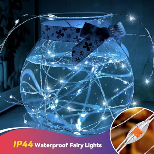 6 Pack Cool White Fairy Lights Battery Operated