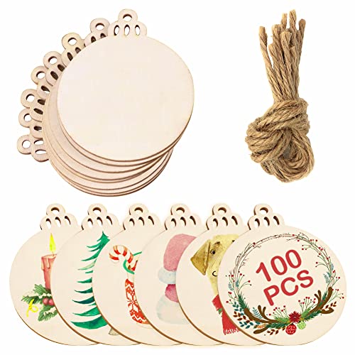 3.5inch Wooden Ornaments for Crafts (200 Count)