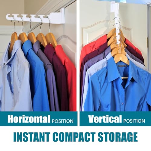 Over-the-Door Hanger Organizer, 3-Pack, Space Saving, White (3 Count)