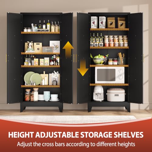 71" H Tall Kitchen Storage Cabinet with Doors