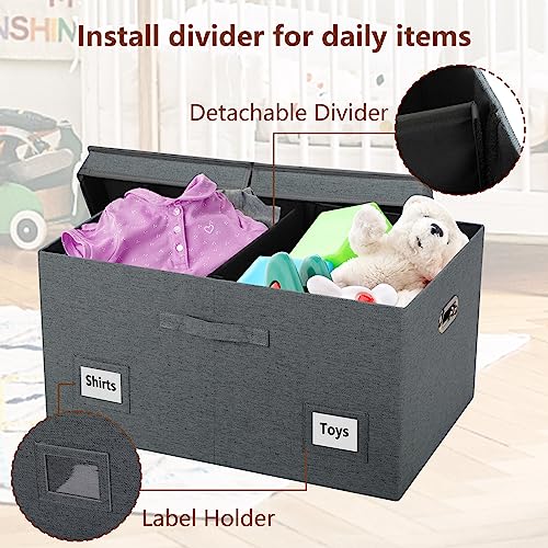 75 Quarts Extra Large Decorative Storage Bins with Lids (3 Count)